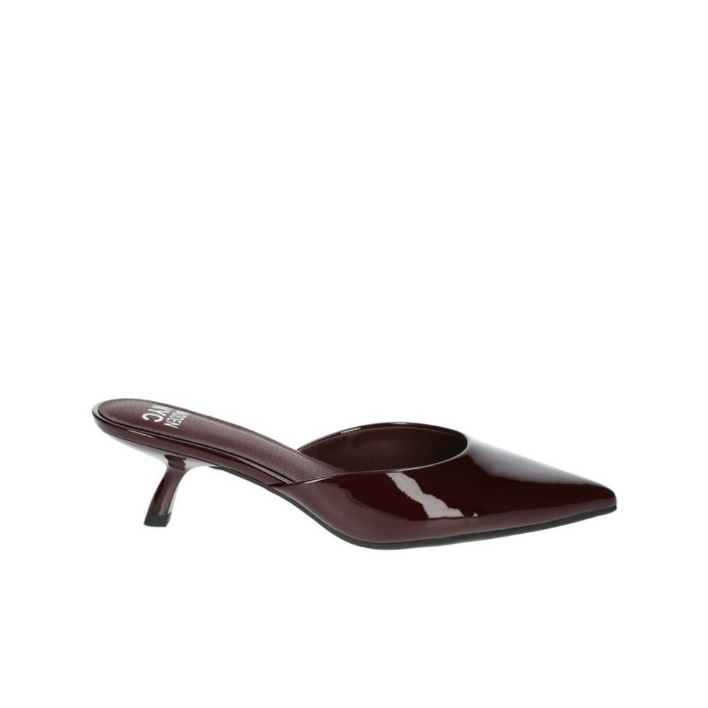 Dark Brown Patent Leather Mules NWOT - Picture 2 of 5
